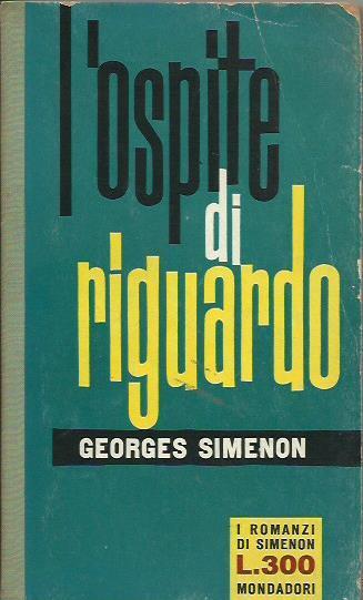 L' ospite di riguardo - Georges Simenon - copertina
