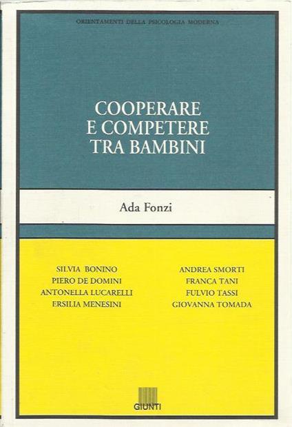 Cooperare e competere tra bambini - Ada Fonzi - copertina