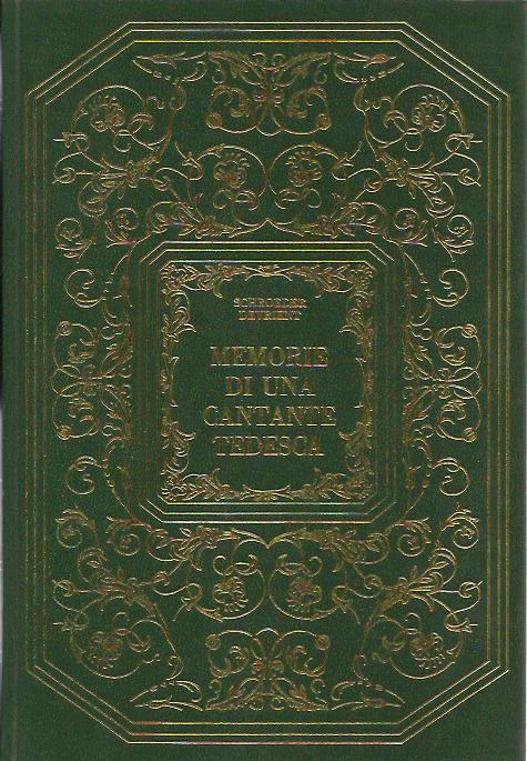 Memorie di una cantante tedesca - Schroeder Devrient - copertina