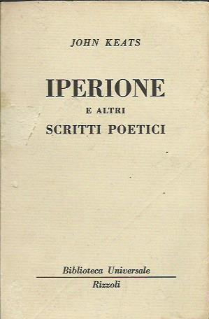 Iperione e altri scritti poetici - John Keats - copertina