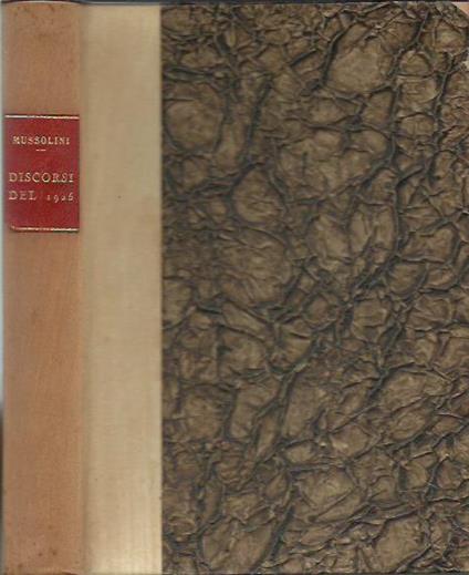 Discorsi del 1925 - Benito Mussolini - copertina