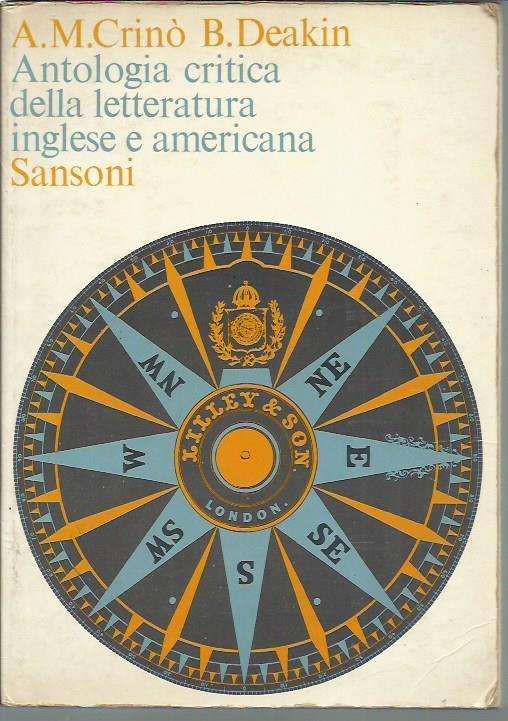 Antologia critica della letteratura inglese e americana - Sebastiano Crino - copertina
