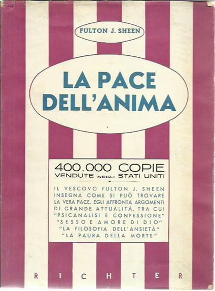 La pace dell'anima - Fulton J. Sheen - copertina