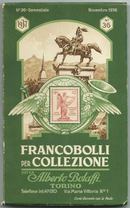FRANCOBOLLI PER COLLEZIONE - CATALOGO Semestrale N.36_Ditta Bolaffi, 1936 / 37 - Bolaffi - copertina