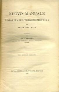 Nuovo Manuale Logaritmico-Trigonometrico Con 7 Decimali - copertina
