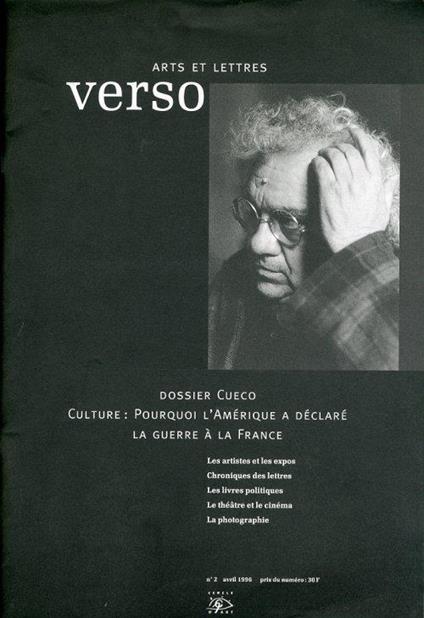 Arts et letters. Verso. 2. 1996. April - copertina
