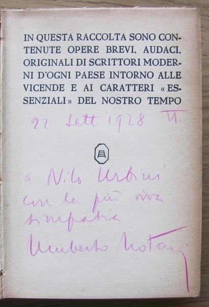 La Fatica Nuziale. Copia autografata - Umberto Notari - 2