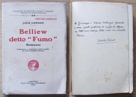 Belliew, Detto \Fumo\". Copia autografata" - Jack London - copertina
