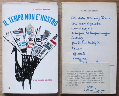 Il Tempo Non è Nostro. Copia autografata - Vittorio Cafagna - copertina