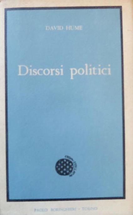 Discorsi politici - David Hume - copertina