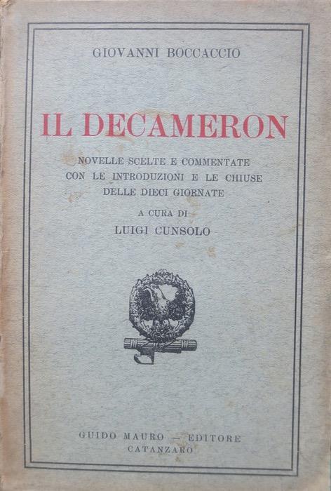 Il Decameron: novelle scelte e commentate - copertina