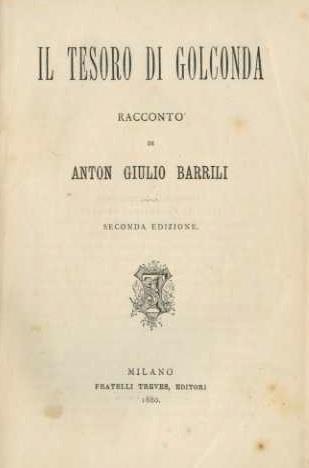 Il tesoro di Golconda: racconto - Anton G. Barrili - copertina