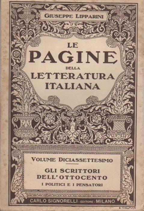 Gli scrittori dell’Ottocento: i romantici - Giuseppe Lipparini - copertina