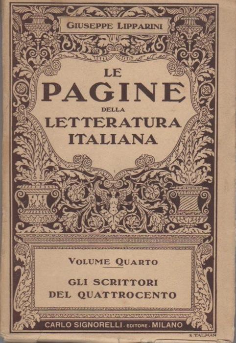 Gli scrittori del quattrocento - Giuseppe Lipparini - copertina