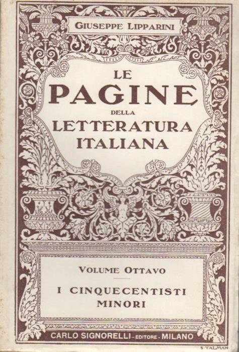 I cinquecentisti minori - Giuseppe Lipparini - copertina