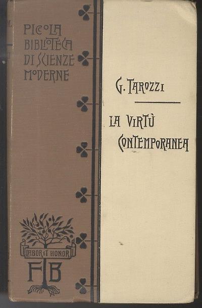La virtù contemporanea - Giuseppe Tarozzi - copertina