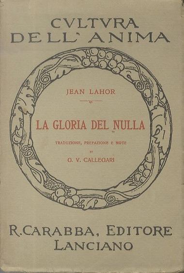 La gloria del nulla - Jean Lahor - copertina