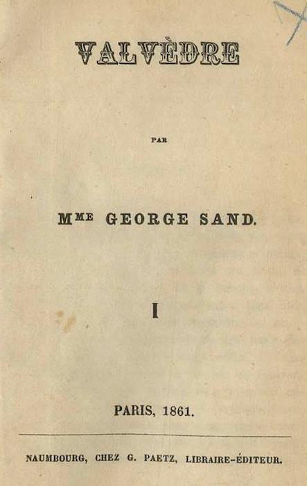 Valvèdre - George Sand - copertina