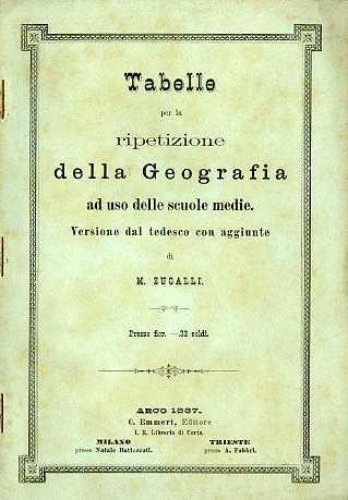 Tabelle per la ripetizione della geografia ad uso delle scuole medie - Macedonio Zucalli - copertina