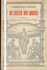 Ab excessu divi Augusti: Liber 3. Introduzione e commento di Giuseppe Fabbri. Scrittori latini