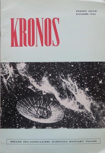 Kronos: numero unico: dicembre 1964 - copertina