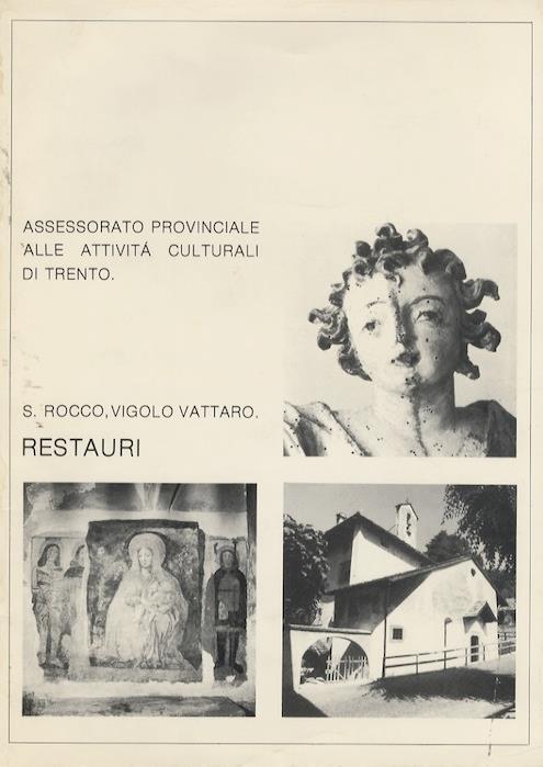 S. Rocco, Vigolo Vattaro: restauri - Michelangelo Lupo - copertina