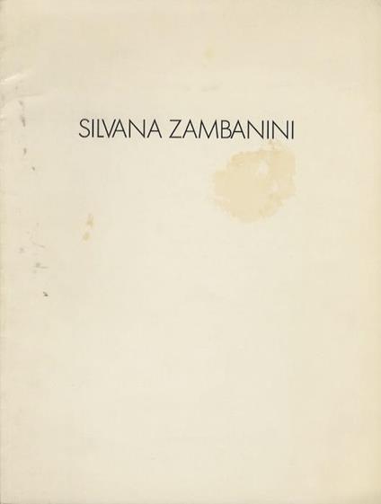 Silvana Zambanini - Filiberto Menna - copertina