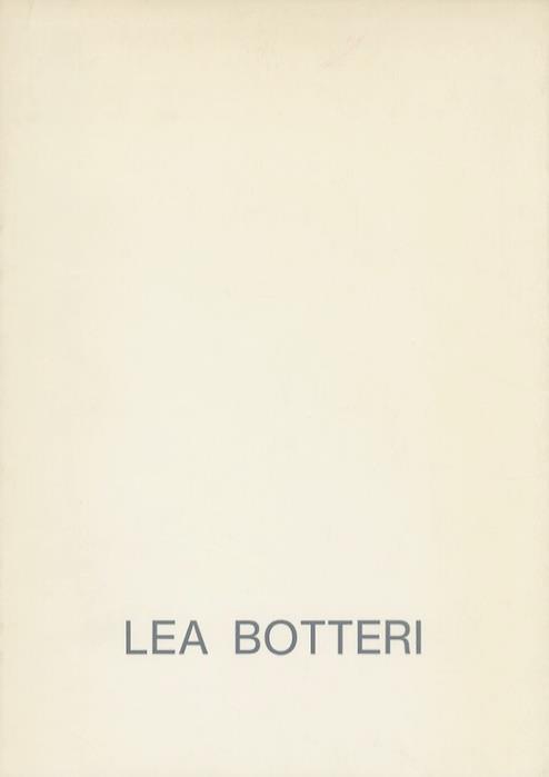 Lea Botteri: 1903-1986 - copertina