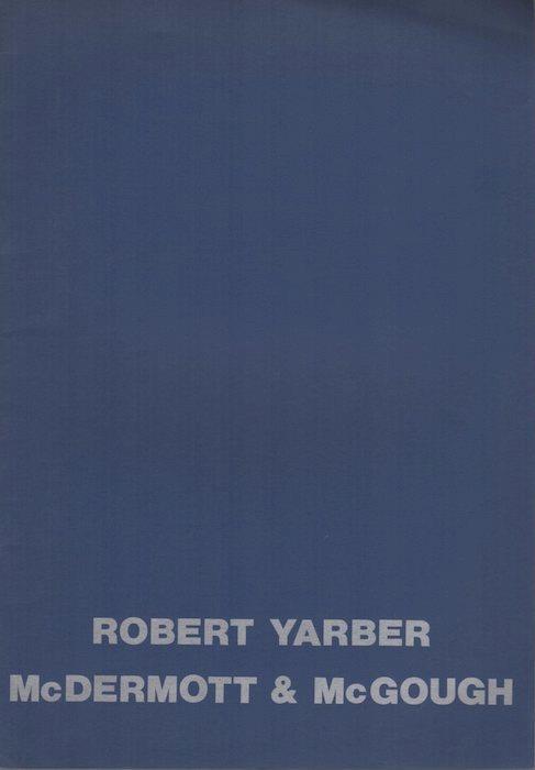 Galleria d’arte Improvvisazione prima, Trento: Robert Yarber, McDermott & McGough: 20 aprile 1990 - copertina