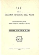 Atti della Accademia roveretana degli agiati. Serie IV