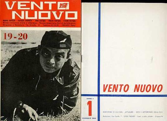 Vento nuovo. Bimestrale di cultura. attualità. arte e letteratura della B.I.E - copertina