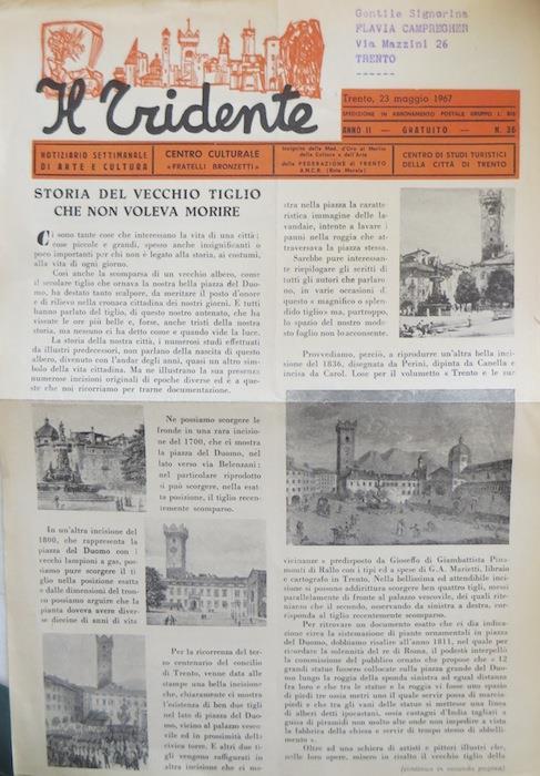 Il tridente: notiziario settimanale di arte e cultura - Aldo Bertoluzza - copertina