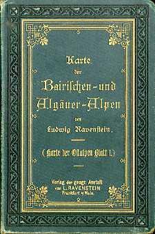 Karte der Bairischen Algäuer Alpen. Algäuer Alpen Germania. (Karte der Ost-Alpen in 9 Blättern, Blatt I) - copertina