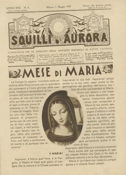 Squilli d’aurora: quindicinale per le aspiranti della Gioventù femminile di Azione Cattolica - copertina