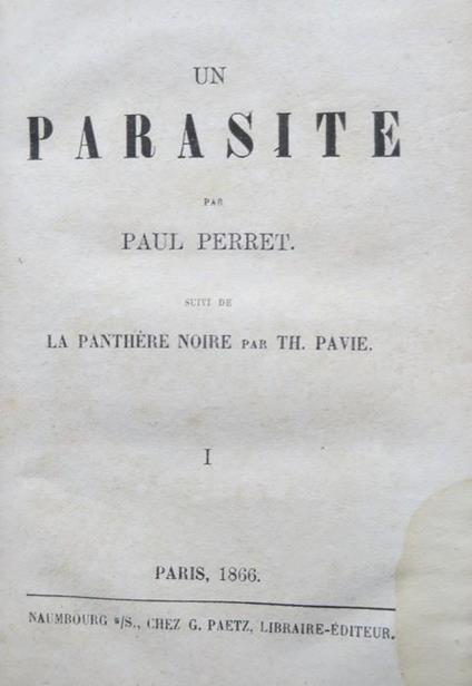 Un parasite - Paul Perret - copertina
