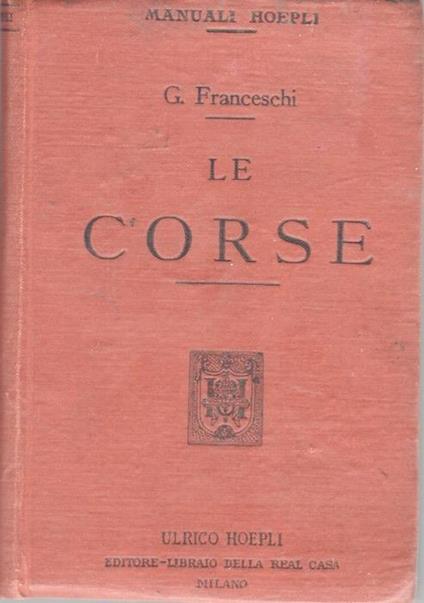 Le corse - Giulio Franceschi - copertina