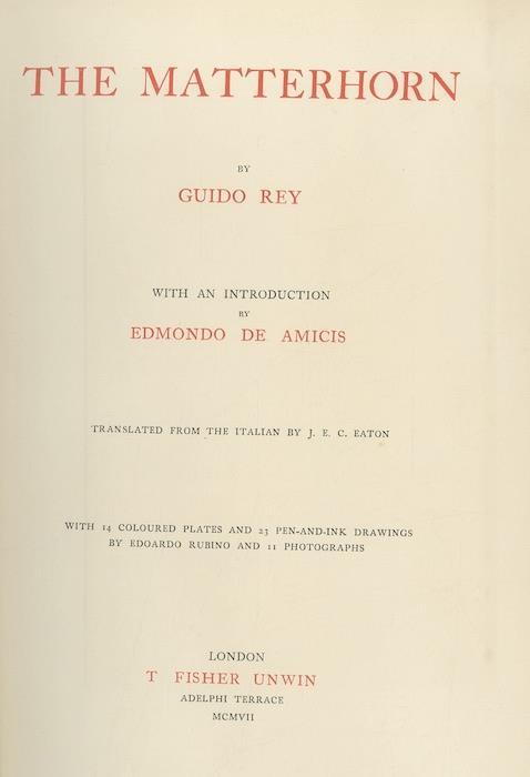 The Matterhorn - Guido Rey - copertina