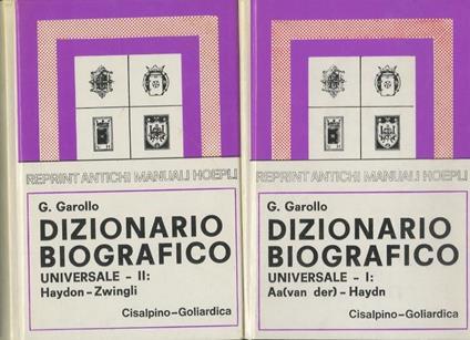 Dizionario biografico universale (rist. anast. 1907) - Gottardo Garollo - copertina