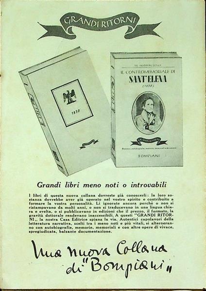 La nuova collana di Bompiani - copertina