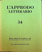 L’approdo letterario: rivista trimestrale di lettere e arti: N. 54 (nuova serie) - A. XVII - giugno 1971
