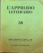 L’approdo letterario: rivista trimestrale di lettere e arti: N. 58 (nuova serie) - A. XVIII - giugno 1972