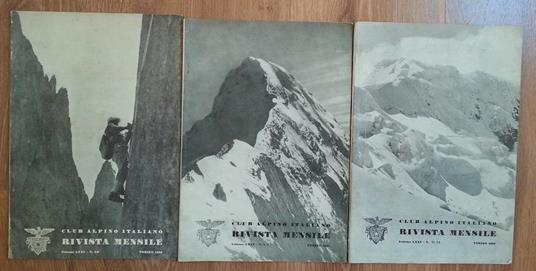 Rivista mensile del Club Alpino Italiano. A: LXXV – 1956. N. 1-2, 5-6, 11-12 - copertina