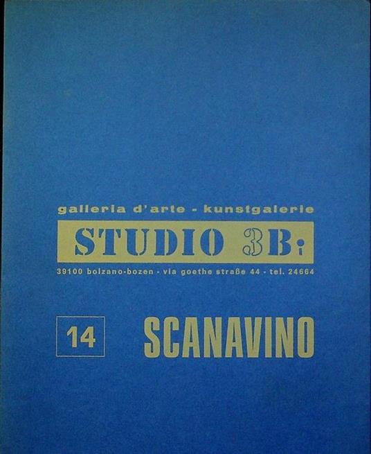 Scanavino: 19/XII/1970 - 8/I/1971 - Emilio Scanavino - copertina