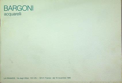 Bargoni: acquarelli - Viana Conti - copertina