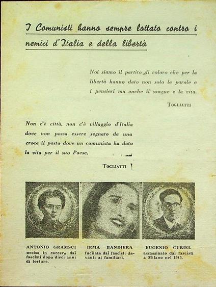 I Comunisti hanno sempre lottato contro i nemici d’Italia e della libertà - copertina