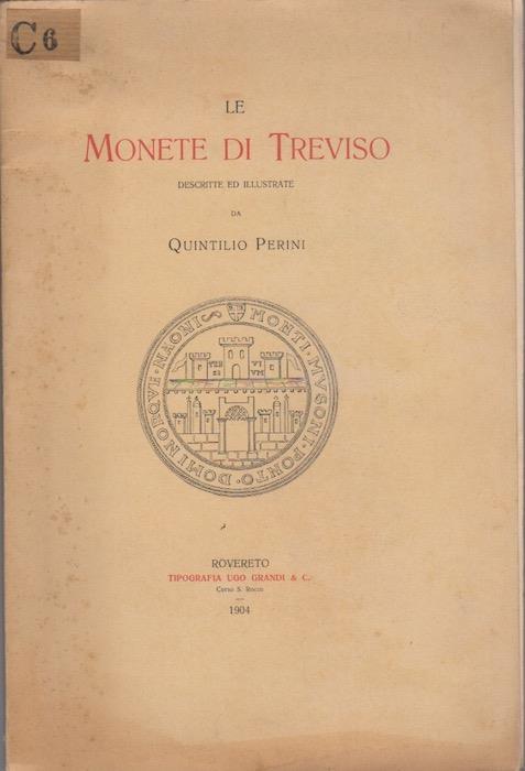 Le monete di Treviso - Quintilio Perini - copertina