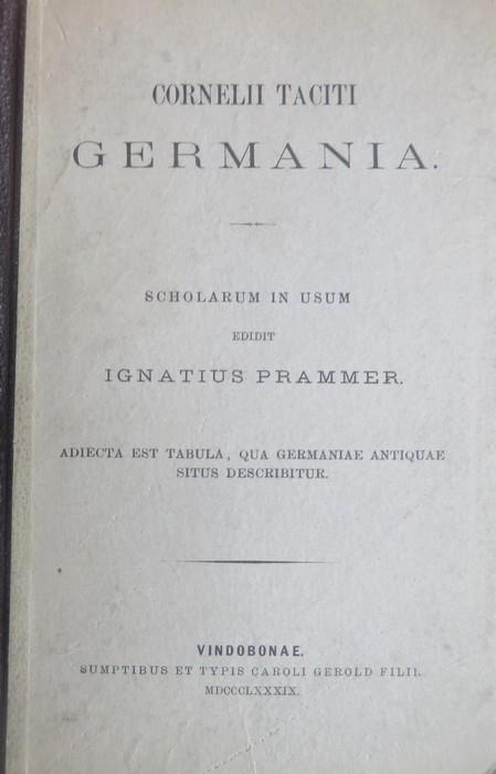 Cornelii Taciti Germania: scholarum in usum edidit Ignatius Prammer - P. Cornelio Tacito - copertina