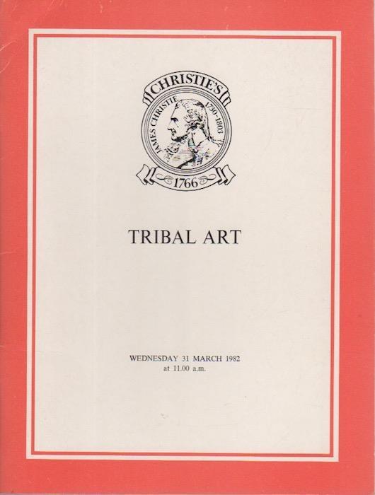 Tribal Art: Art and Ethnography from Africa, Russia, Asia, The Americas and the Pacific.\r<br>\r<br>\r<br>Photos with Artifacts in it\r<br>\r<br> Wednesday 31 March 1982 - copertina