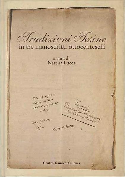 Tradizioni tesine in tre manoscritti ottocenteschi - Narcisa Lucca - copertina