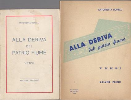 Alla deriva del patrio fiume: versi - Antonietta Bonelli - copertina